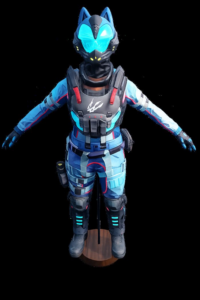 Skin tenue Cyber Cat Blue