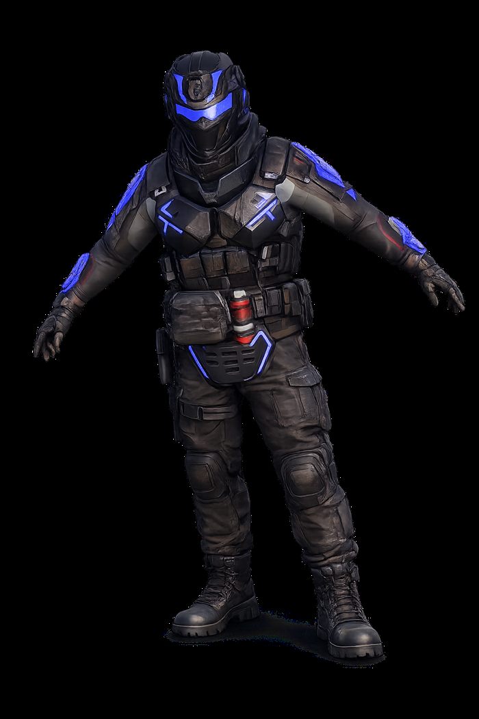 Skin tenue Reinforced Blue